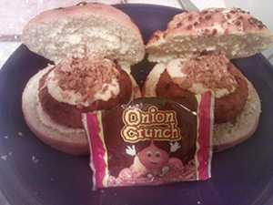Onion Crunch crab cakes recipe